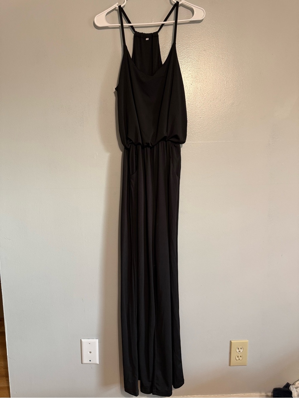 Women’s Black Sleeveless Jumpsuit with stretchy waistband